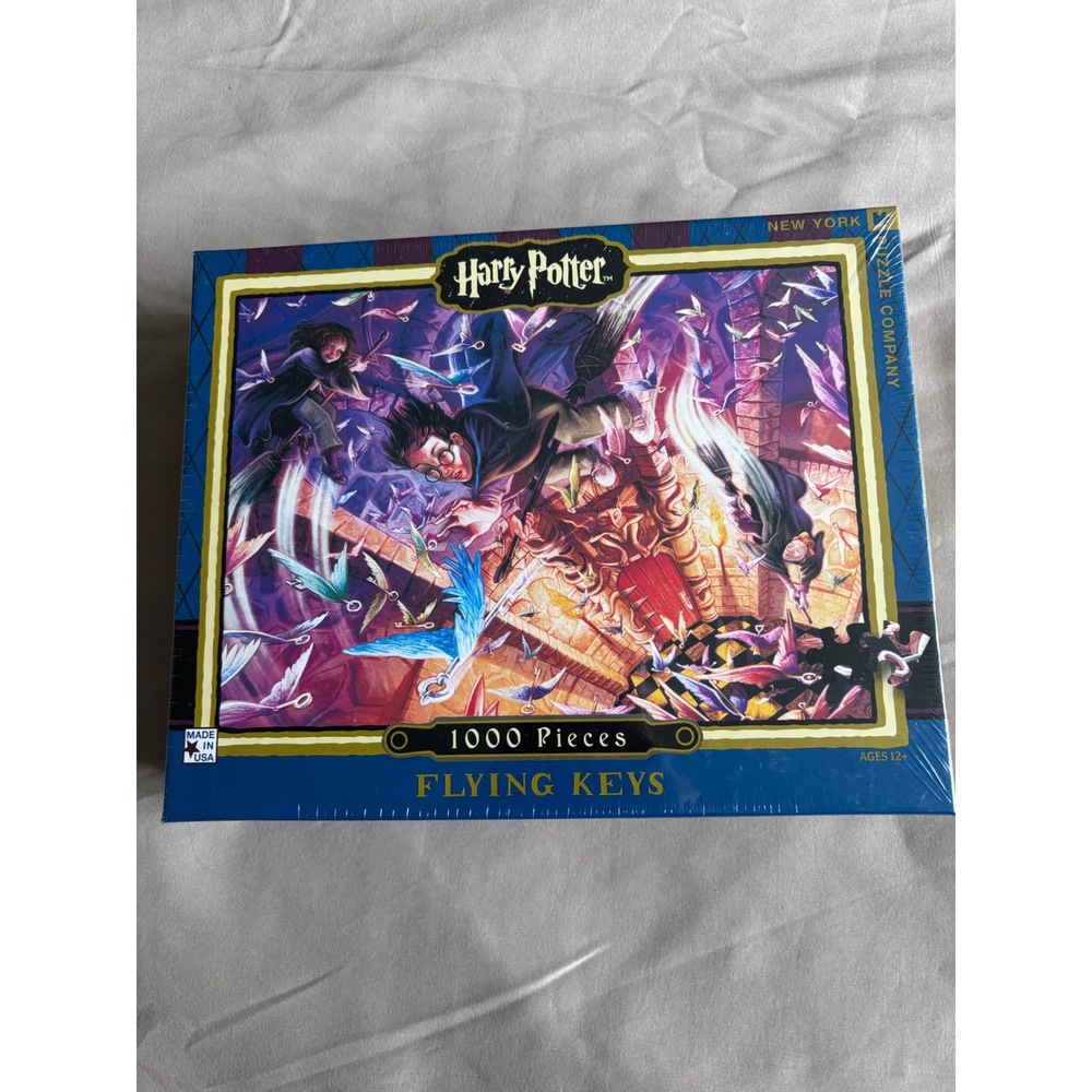 New York Puzzle Company Harry Potter Flying Keys 1000 Piece Jigsaw Puzzle NEW